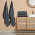 thumbnail image 3 of Juego de toallas de baño Belizzi Home, paquete de 4 unidades, 70 x 140 cm, 100% algodón, color gris, 3 of 7