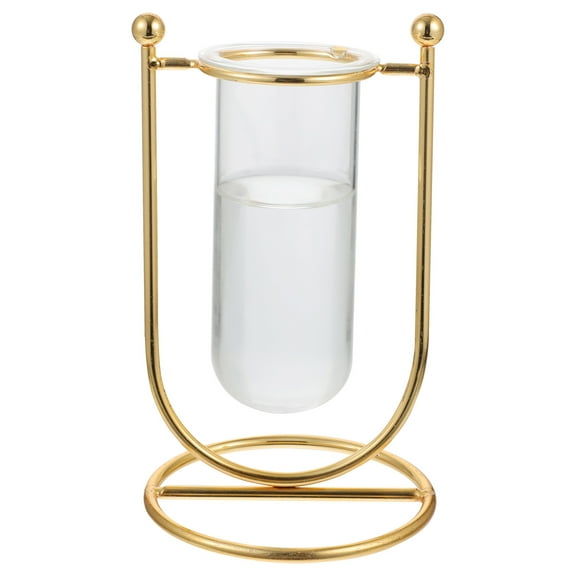 TABLZONE Metal Flower Rack with Glass Shelves, Decorative Iron Plant Stand for Home and Office, Modern Indoor Display