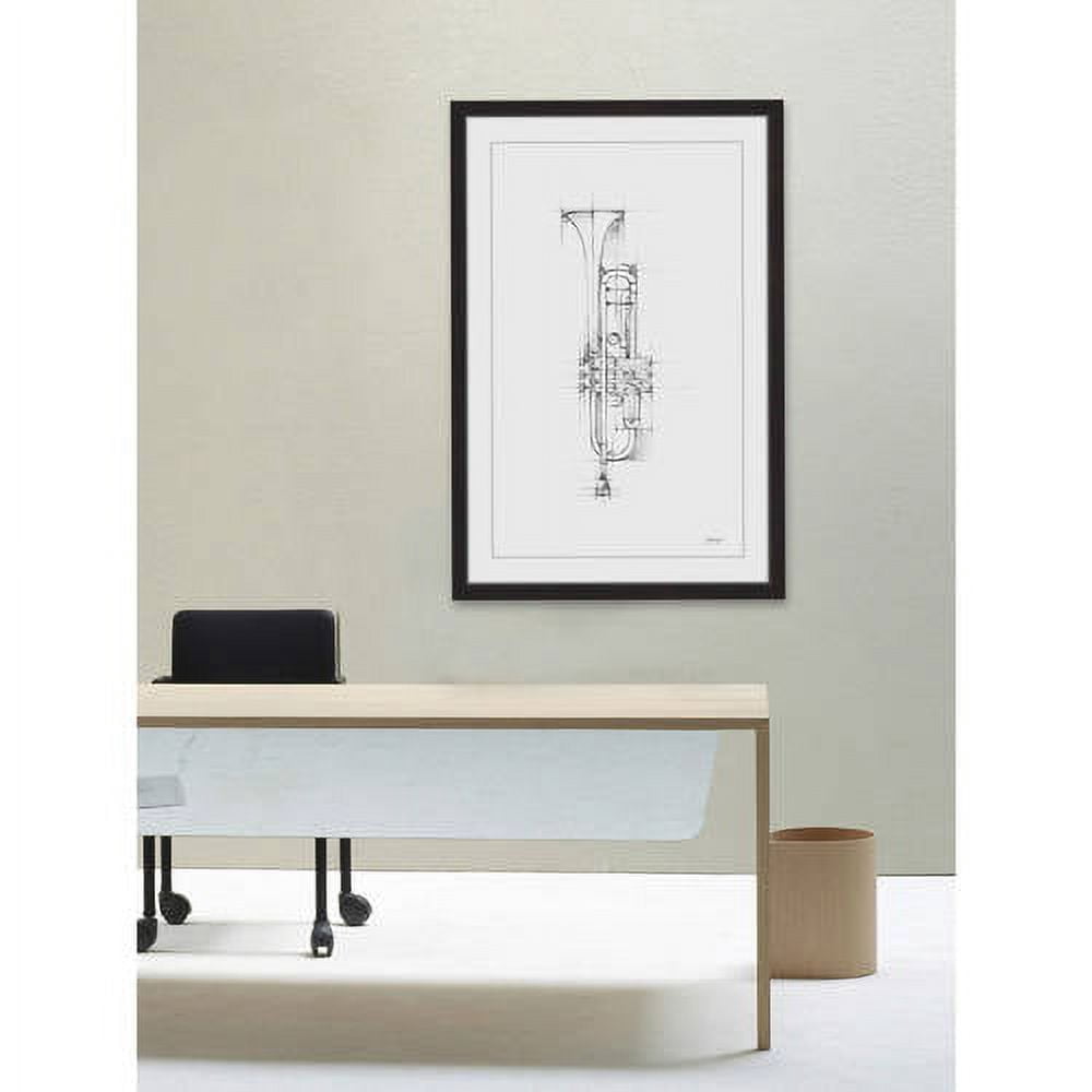 Marmont Hill "Trumpet Sketch" Framed Painting Print