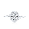 thumbnail image 5 of Rosec Jewels Lab Created Diamond 6x8 mm Oblong Engagement Ring - Ef -Vs Quality, 14K White Gold, US 9.50, 5 of 9