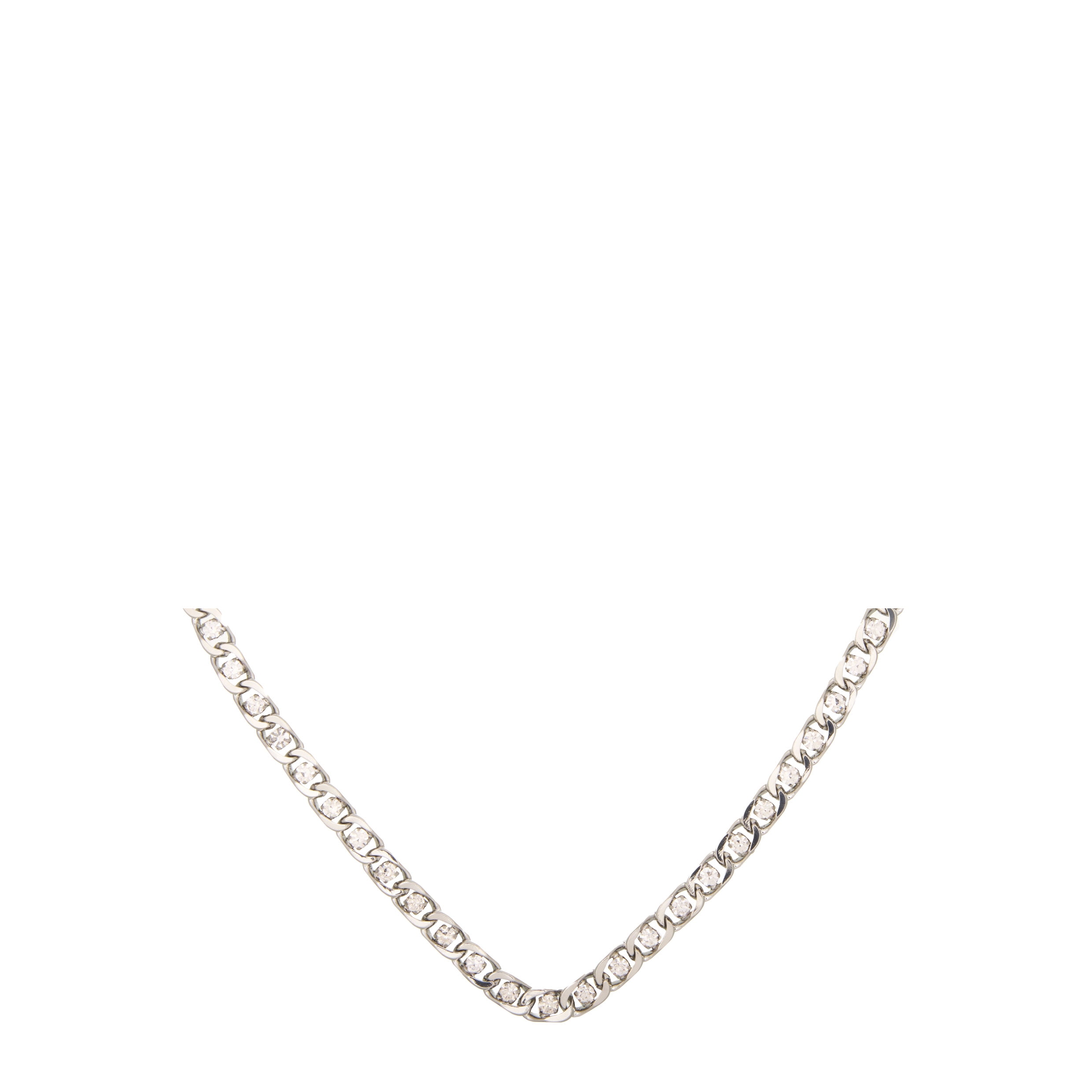 Bella by Thorne CZ Statement Adult Chain,Silver, (Unisex)