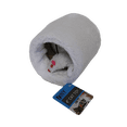 thumbnail image 2 of Dependable Industries White Furry 3 Piece Set 4" Cat Pet Tunnel with Mouse Chase Toy Inside, 2 of 6