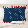 thumbnail image 3 of Outdoor Pillow Covers American Independence Day Waterproof Pillow Cases 24x24 Set of 2, USA Stars on Blue Red White Border Throw Pillow Cover Pillowcase for Patio Balcony Couch Garden, 3 of 9