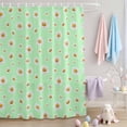 thumbnail image 2 of Shower Curtain Spring White Daisy Shower Curtains for Bathroom Decor, Waterproof Polyester Shower Curtain Set with Hooks, Extra Long 72" x 78" Green, 2 of 9