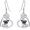 04-Apri-White, variant on Pug Earrings with Heart Birthstone 925 Sterling Silver Dog Earrings Pug Jewelry Gifts for Women Lover
