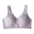 thumbnail image 3 of Women's Plus Size Front Closure Cotton Mom Bra Easy On Front Close Wirefree Bra For middle-aged and old, 3 of 9
