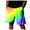 Orange, variant on BOOMNY Mens Shorts Casual Colorful Printed Elastic Waist Drawstring Beach Shorts For Man Soft Loose Fit Summer Workout Shorts Leisure Mens Dailywear