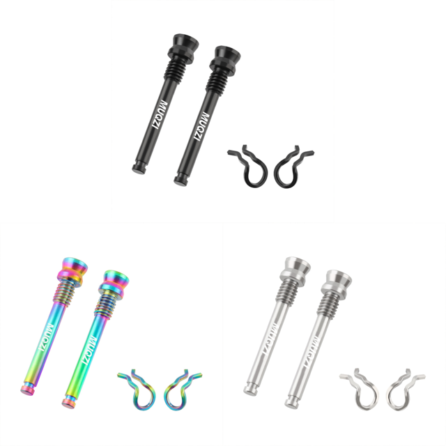 Perno de pastilla de freno de disco hidráulico para bicicleta con anillos de retención, accesorios para bicicleta (Negro)