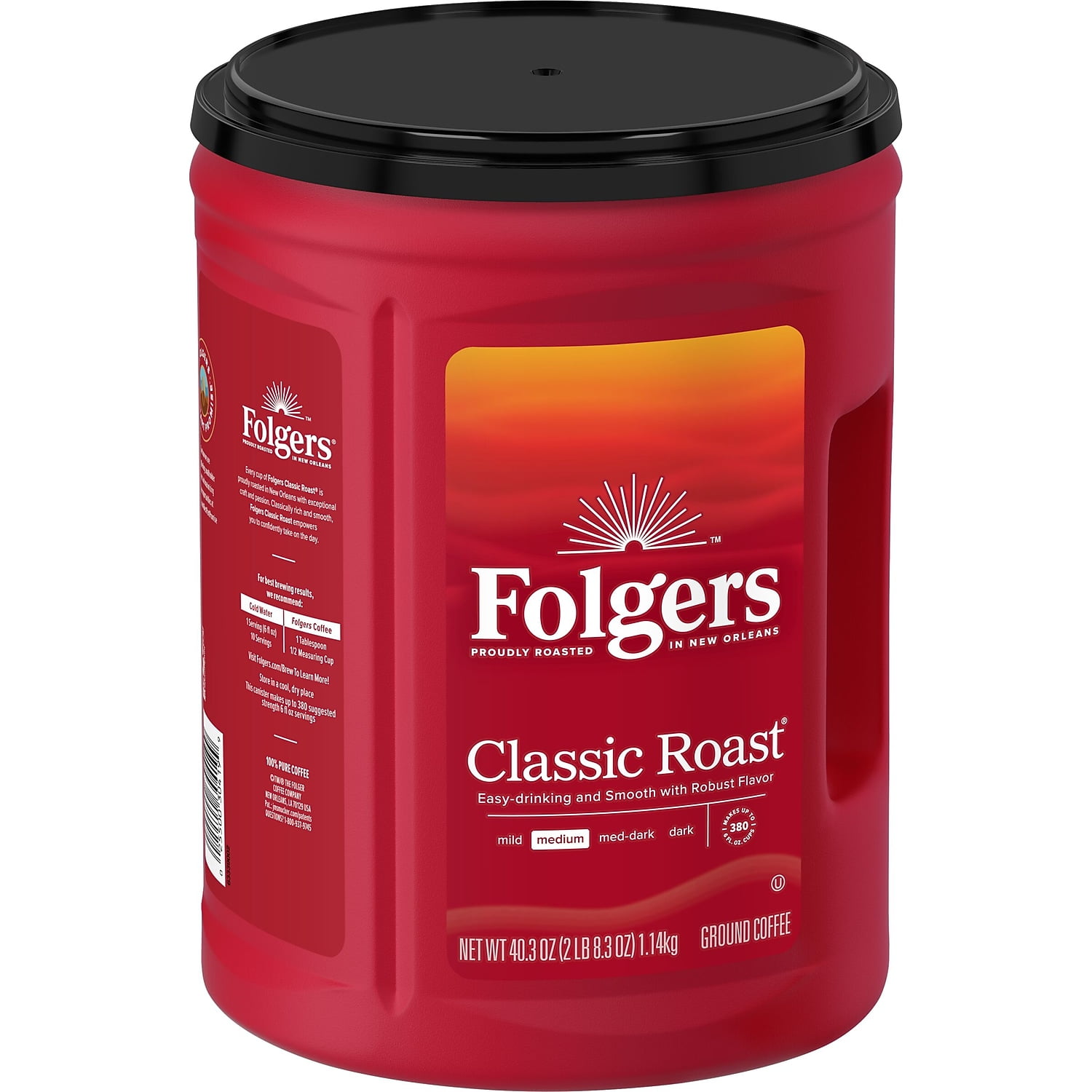 Folgers Classic Roast Ground Coffee Medium Roast 40.3 oz. (2550000529C) 2802493