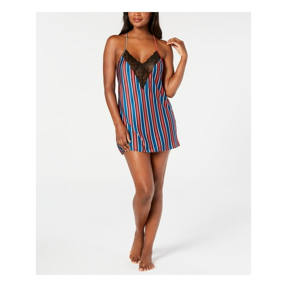 INC Intimates Blue Striped Sleepwear Nightgown Size: S