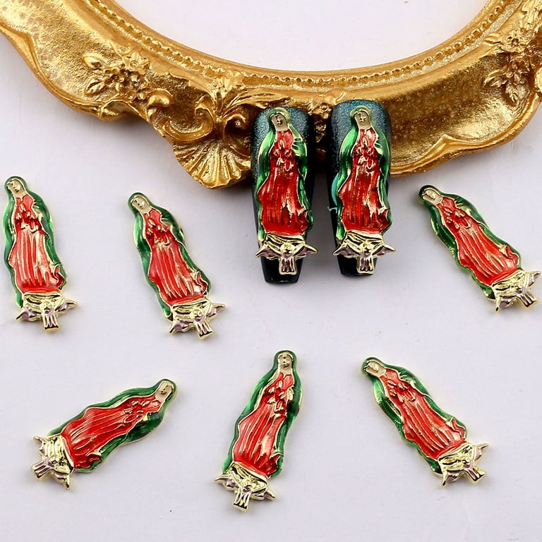 Regular Size Virgin Mary Alloy Nail 3D Charms-10 Pieces – The