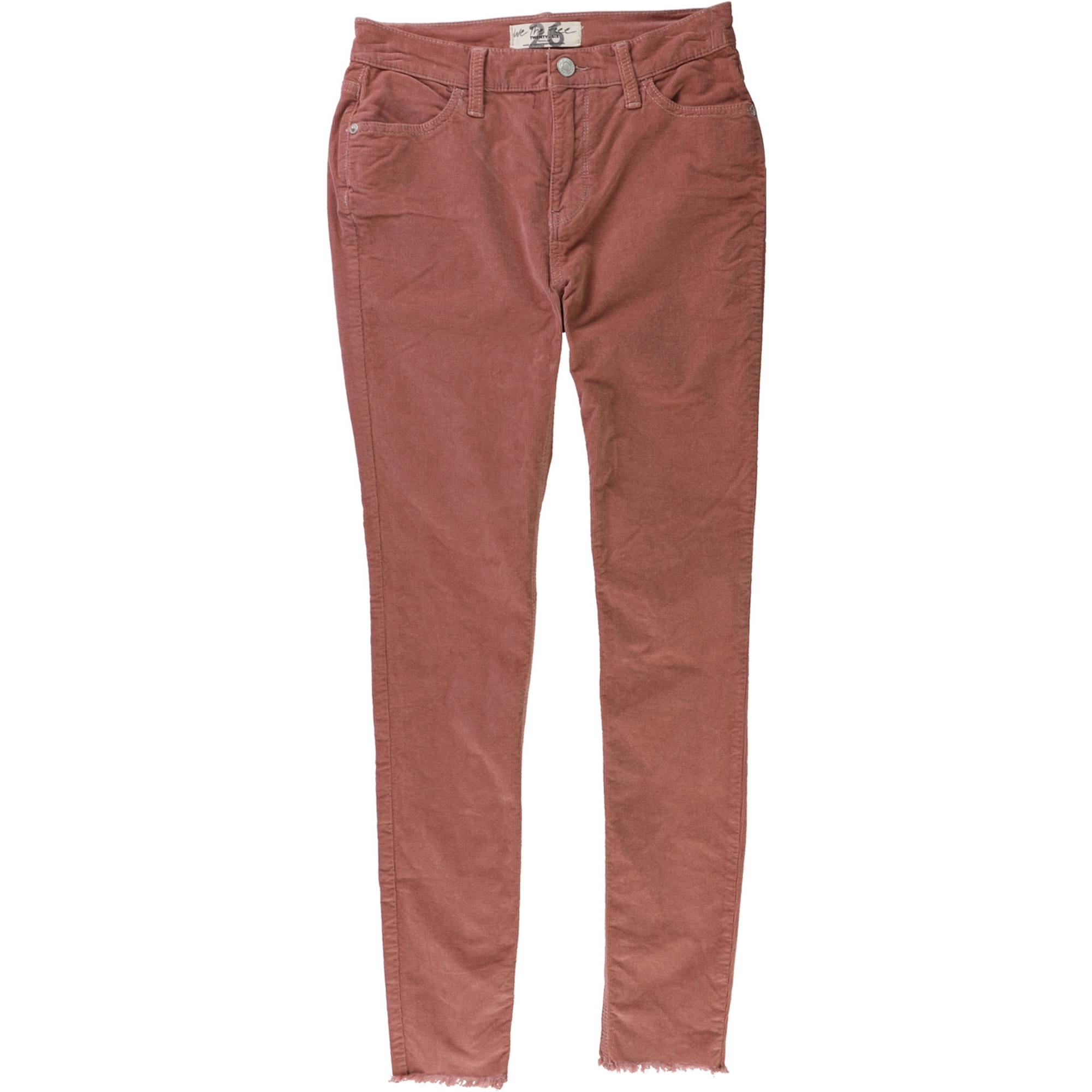 Free People Womens High Rise Casual Corduroy Pants, Pink, 26