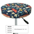 thumbnail image 2 of Goofa Colorful Mushrooms Printed Stool Covers Round, Waterproof Round Bar Stool Covers Anti-Slip Round Bar Stool Seat Cover with Elastic Bands Durable -13 inch, 2 of 7