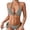 Army Green, variant on Women’s Two Piece Bikini Set Triangle Top and Tie Side Bottoms with Mesh Overlay Adjustable Swimwear for Beach Pool Army Green L