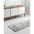 thumbnail image 4 of Unique Loom 3141302 2 ft x 9 ft. 10 in. Salle Garnier Sofia Runner Rug, Gray, 4 of 5