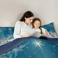 thumbnail image 5 of Homewish Kawaii Deer Rabbit Queen Comforter Set,Wild Animal Bedding Sets,Starry Sky Bedding Comforter Set For Boys Girls,Luxury Bedroom Decor Reversible,3-Piece, 5 of 8