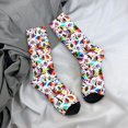 thumbnail image 5 of Hirioo Mexican Bright Style Pattern Adult Middle Tube Socks Breathable Sock Non-Pilling,Contrasting Color Design, 5 of 6