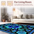 thumbnail image 2 of ODIKA 5' x 7' Machine Washable Non-Slip Area Rug, Boho Sunflower High Traffic Rug, Black, 353473, 2 of 7