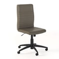 thumbnail image 3 of Bush Furniture Refinery 62W L Shaped Desk with Mid Back Ribbed Leather Office Chair in Rustic Gray, 3 of 3