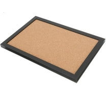 OFFIGAM Black Framed Cork Board for Office and Home, Ideal for Messages, Photos, Notes Display, Bulletin Board, Wall Mounted