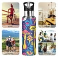 thumbnail image 4 of ALAZA Psychedelic Mushroom and Eye Water Bottle Insulated Flask Stainless Steel Straw Lid 20 oz, 4 of 6
