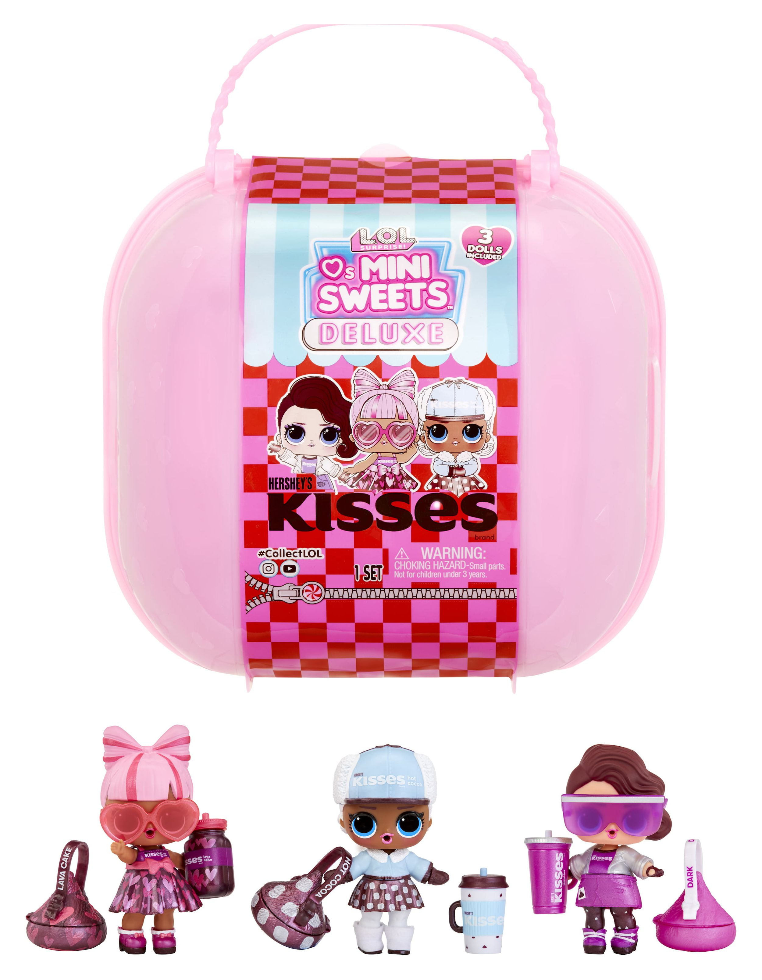 (4 pack) LOL Surprise Loves Mini Sweets Hershey’s Kisses Deluxe Pack with over 20 Surprises, Accessories, Collectible Dolls