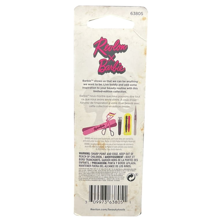 Revlon x Barbie Mini Eyebrow Tweezer Set, Stainless Steel Hair