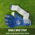 thumbnail image 4 of ONEKEEPER C-TEC Blue and White Goalkeeper Gloves – No Finger Spines – Cold Weather with Thin Neoprene Backhand – Pro Goalie Gloves, 3.5mm Contact Latex, Negative Cut, Sizes 5-12, 4 of 11