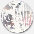 thumbnail image 1 of Designart 'White Out Geometric' Geometric Metal Circle Wall Art, 1 of 3