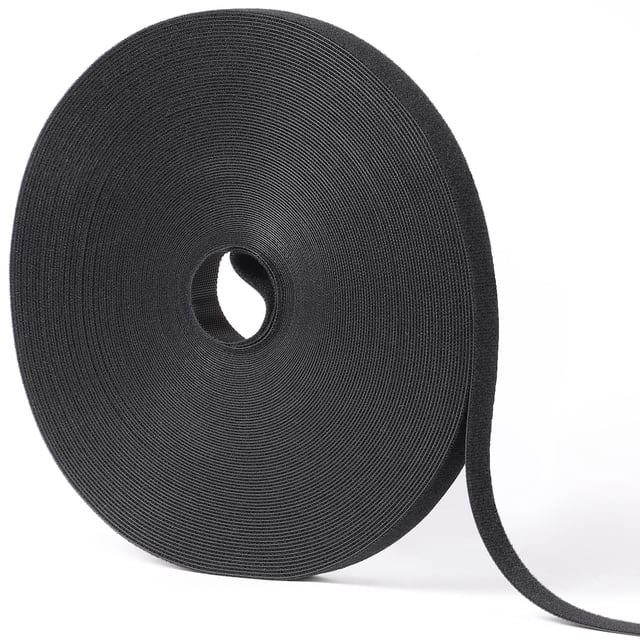 Rollo de velcro QTBLY de 1,3 cm x 30 m, cinta de sujeción de doble cara