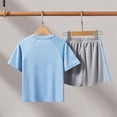thumbnail image 4 of NAISIBABY Boys Girls Active Set, Performance Quick-Dry Short Sleeve T-Shirt and Shorts 2-Piece Athletic Outfit for Kids Blue 10T, 4 of 9