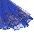 thumbnail image 4 of Elegante de baile de salón - Lentejuelas larga de fiesta de baile latino Azul real Zulema vestido de la falda de la danza de salón, 4 of 8