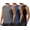Black/Deep Grey/Navy Blue, variant on Men's Gym Tank Top Quick Dry 3 Pack UPF 50+ Sleeveless Workout Shirts Summer Sun Protection Running Tank Tops