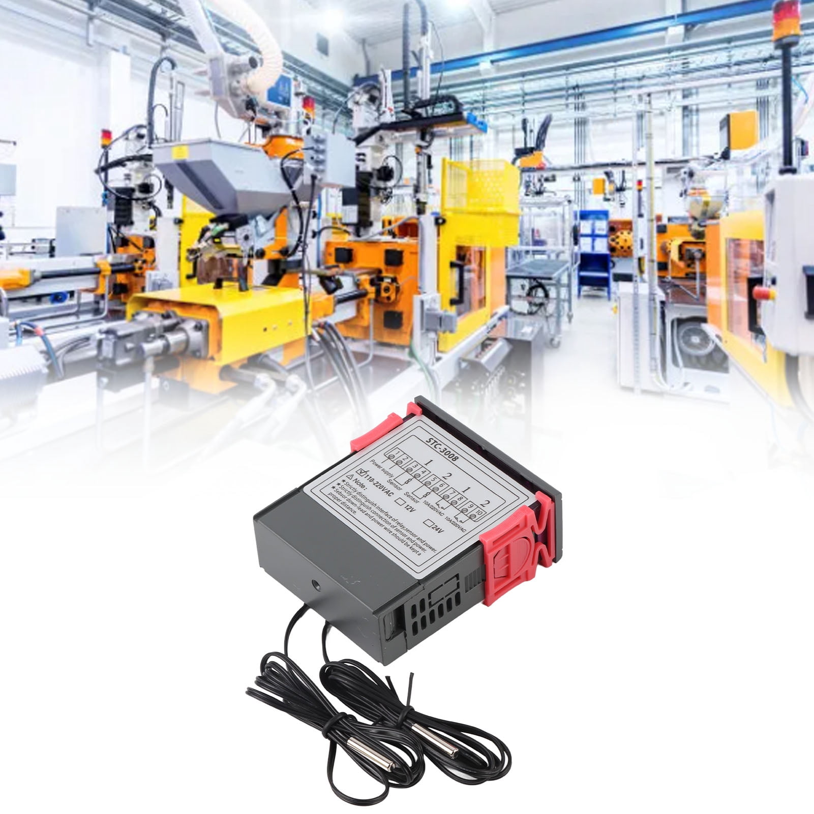 Temperature Controller, -55 Degrees Celsius ~+110 Degrees Celsius  Digital Thermostat LCD Display  For Home