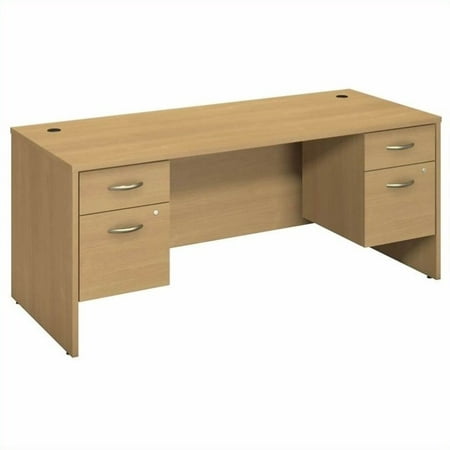 Series C Collection 72w X 30d Desk Shell With 2 Pedestals In Light