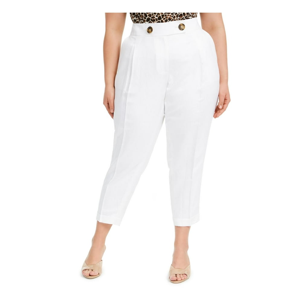 calvin klein linen pants womens