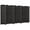 Black, variant on Costway 8-Panel Room Divider 6 FT Tall Folding Privacy Screen with Solid Wood Frame Black