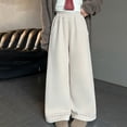thumbnail image 3 of KAUOD Girls Fleece Lined Sweatpants Wide Leg Baggy Trendy Joggers Pants Teen Kid Winter Casual Oversized Athletic Pant, 3 of 7