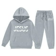 thumbnail image 6 of Gaexia Boys Tracksuit 10-12 Hoodie Pullover Tops Pants Fall Outfits Solid Color Hoodie Sets 2 Pieces Sweatsuits for Boys Athletic Clothes,za09-Grey,110, 6 of 6