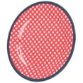 thumbnail image 4 of Dinner Plate, Practical Reusable Salad Plate Small  For Condiments Candies, Snacks For Fruits Desserts, Cakes And Salads Light Blue Dot,Light Blue Grid,Red Dot,Red Grid,Dark Blue, 4 of 8