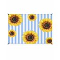 thumbnail image 6 of Sun Shade Sail 8'x10' Sunflower Blue Stripes Rectangle Sun Shade Sails Canopy Waterproof Pastoral Striped Outdoor Sunshades Sand UV Block Cover Shades Cloth for Patio Backyard Garden Deck Porch Lawn, 6 of 9