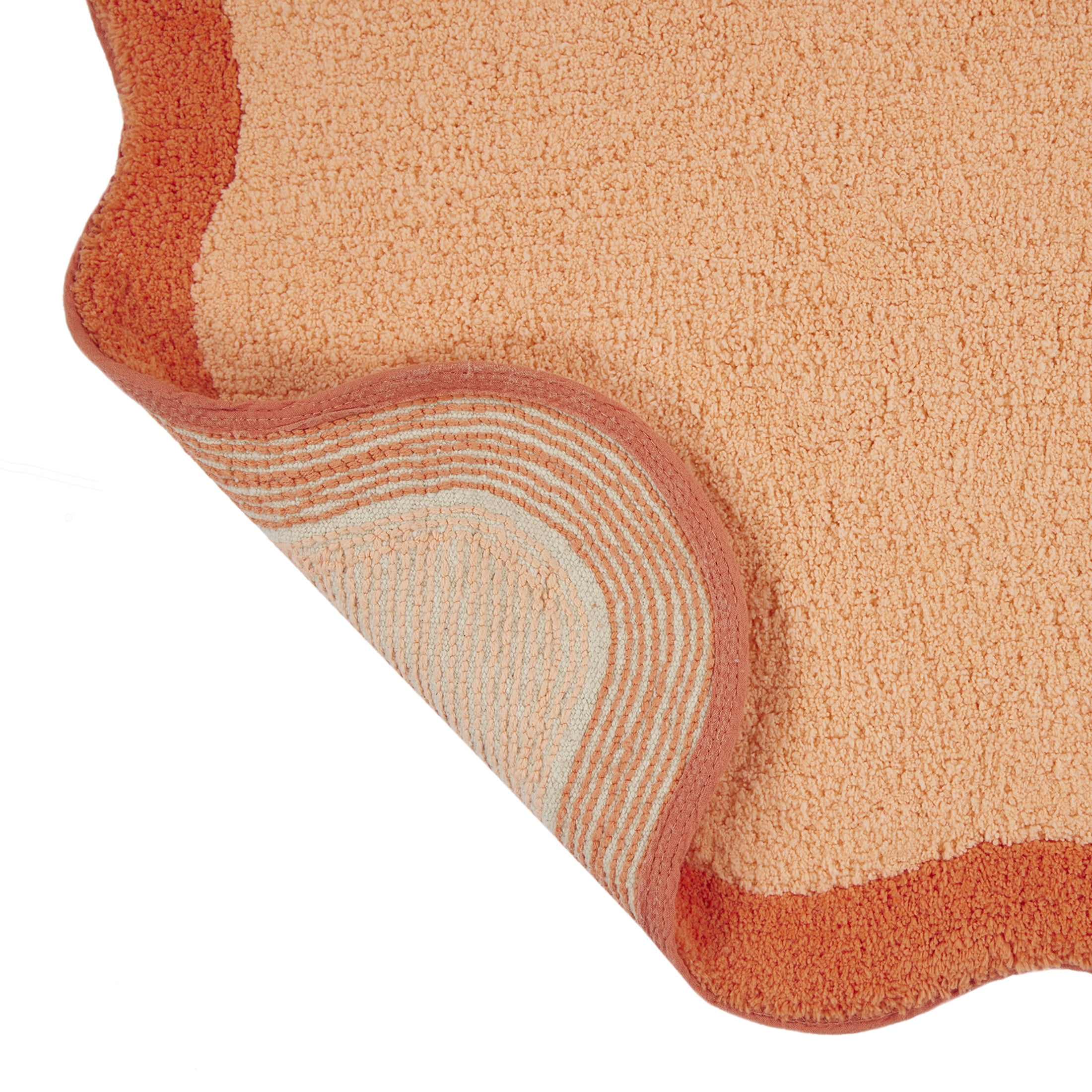 Mainstays by Becky G. & Alejandra 100% Cotton Scallop Bath Rug, Mimosa Light, 20" x 34"