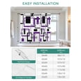 thumbnail image 6 of Purple Black Geometric Tie Up Curtains for Windows 45 Inch Length Balloon Curtains Kitchen Adjustable Balloon Window Shade Minimalist Stripes Abstract Art Tie Up Bathroom Curtain Window 42"x45", 6 of 6