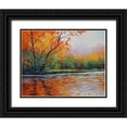 thumbnail image 1 of Gercken, Graham 32x26 Black Ornate Wood Framed with Double Matting Museum Art Print Titled - Fall River, 1 of 4