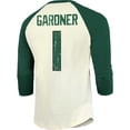 thumbnail image 3 of Men's Majestic Threads Ahmad Sauce Gardner Cream/Green New York Jets Player Name & Number Raglan 3/4-Sleeve T-Shirt, 3 of 3