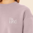 thumbnail image 5 of Dalix Be Kind Embroidered Fleece Relaxed Boxy Fit Long Sleeve Crewneck Sweatshirt Womens in Blush S Small, 5 of 5