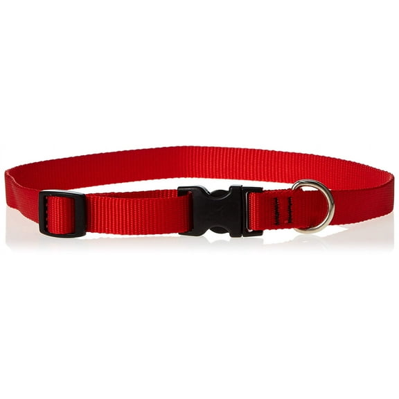 LupinePet Basics 3/4" Red 15-25" Adjustable Collar for Large Dogs
