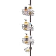 thumbnail image 3 of VEVOR Shower Corner Caddy Tension Pole, 39" to 125" High, Multi-Functional Shower Tension Pole with Strong Load-Bearing Tray, Rust-Proof Easy-to-Install Tension Pole, 3 of 9