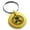 Gold, variant on Stainless Steel Bio Zombie Outbreak Response Team Engraved Small Medallion Circle Charm Keychain Keyring