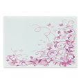 thumbnail image 1 of Rose Cutting Board, Swirling Leaves with Blossoms and Butterflies Dreamlike Natural Composition, Decorative Tempered Glass Cutting and Serving Board, Large Size, Rose Pink and Magenta, by Ambesonne, 1 of 1
